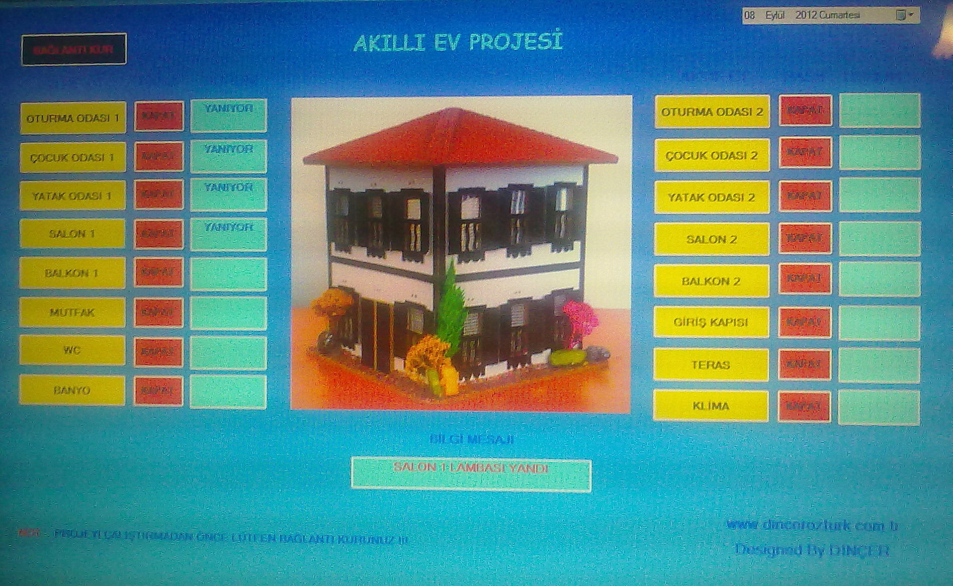 AKILLI EV PROJESİ (PC KONTROLLÜ) » Elektronik Proje Merkezine